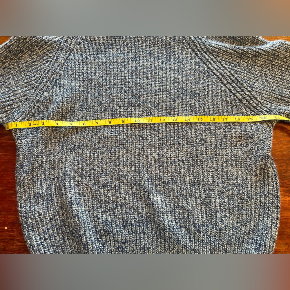 Vintage Oakton Limited Men's Crew Neck Sweater Size L Blue Fisherman Chunky - Picture 5 of 5